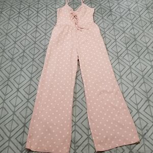Wild Fable Pink Polka Dot Jumpsuit
